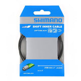 Shimano OPTISLICK coated gear inner cable for road and MTB bikes, 1.2mm x 2100mm, with a smooth, durable coating for precise shifting.