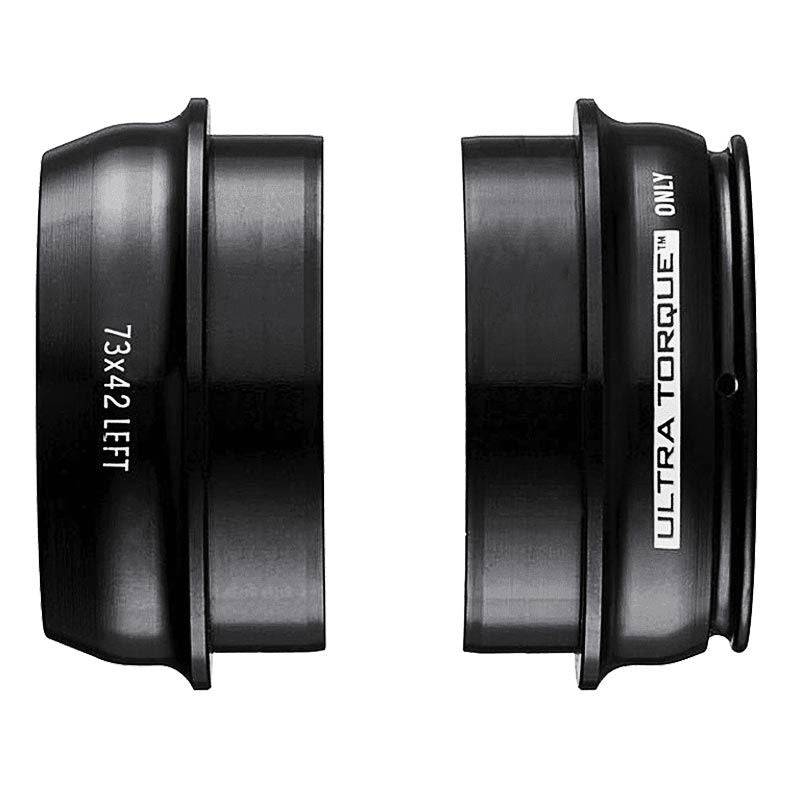 Campagnolo IC19-UT73 Ultra-Torque Press Fit 73x42 bottom bracket cups for bike components, shown in the image.