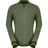 Madison DTE Women's thermal long sleeve cycling jacket with DWR coating, shown in black, designed for cold weather cycling.