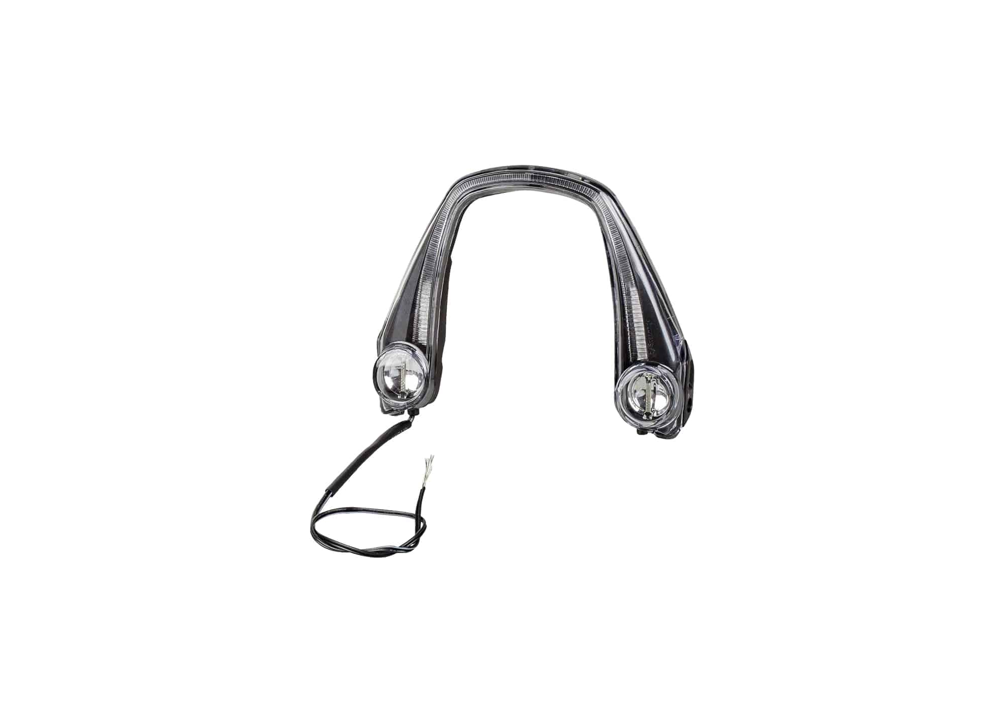 Bontrager Ride+ Fork Light 2020 black e-bike integrated light with 50 Lux, mounted on the front fork of an e-bike.