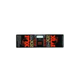 Fox DHX2 Factory 2021 rear shock decal, durable replacement sticker with black and white design on a components label.
