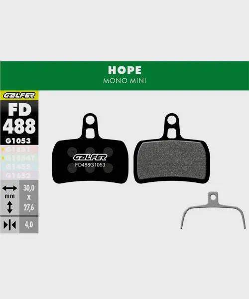 Galfer Standard bike disc brake pads for reliable, quiet, durable braking performance, shown with components on a bicycle.