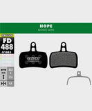 Galfer Standard bike disc brake pads for reliable, quiet, durable braking performance, shown with components on a bicycle.
