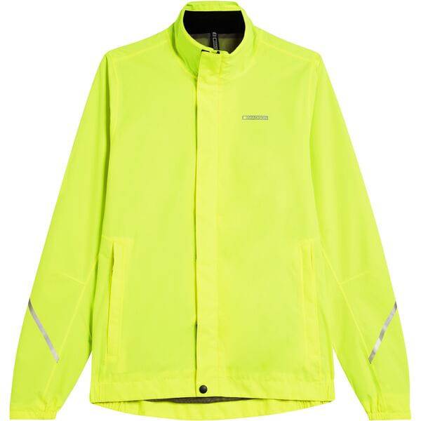 Madison Protec men's 2-layer waterproof cycling jacket with reflective details, shown on a hanger or model.