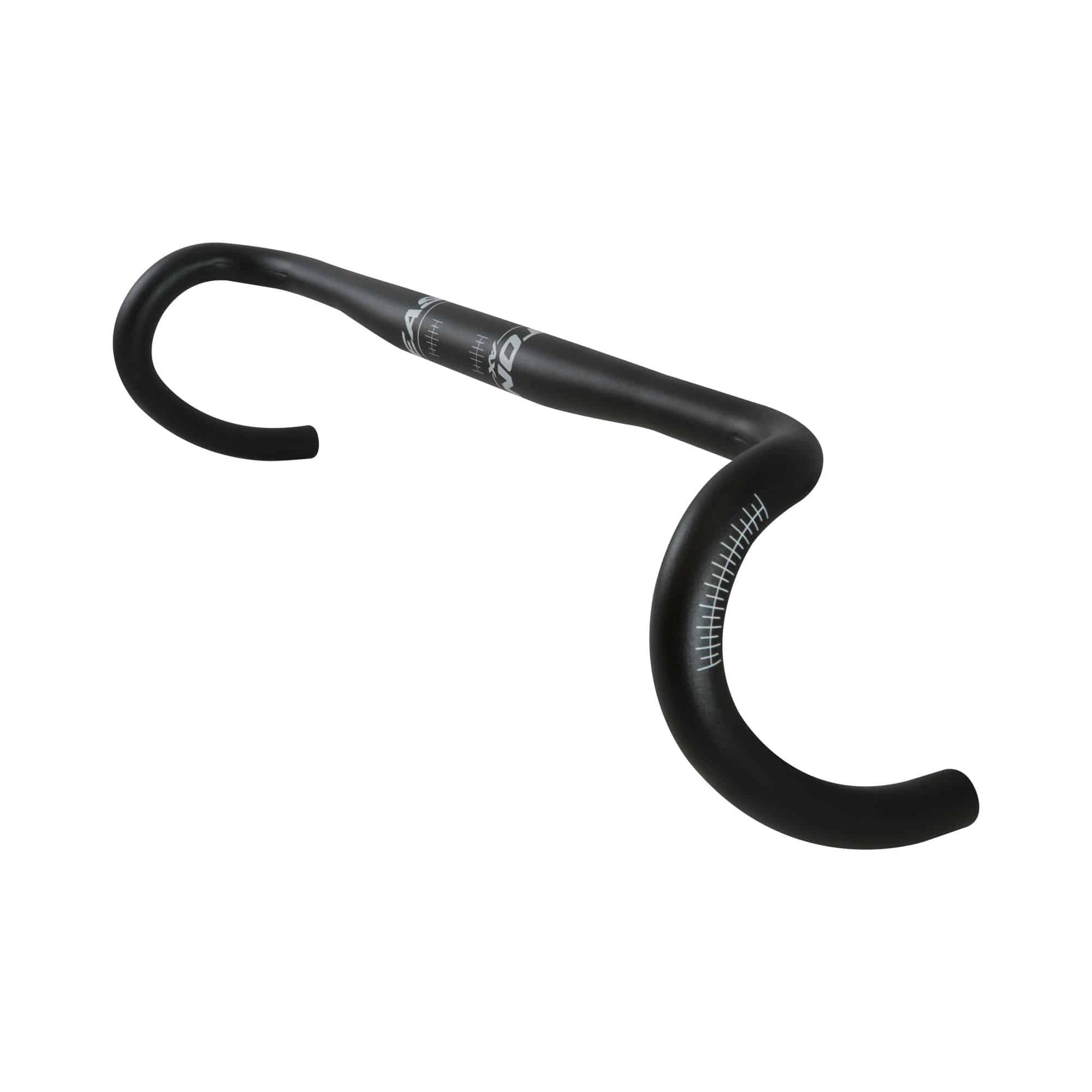 Easton EA50 AX 31.8mm flared drop road handlebar for gravel and road bikes, showing the curved drop design and matte finish.