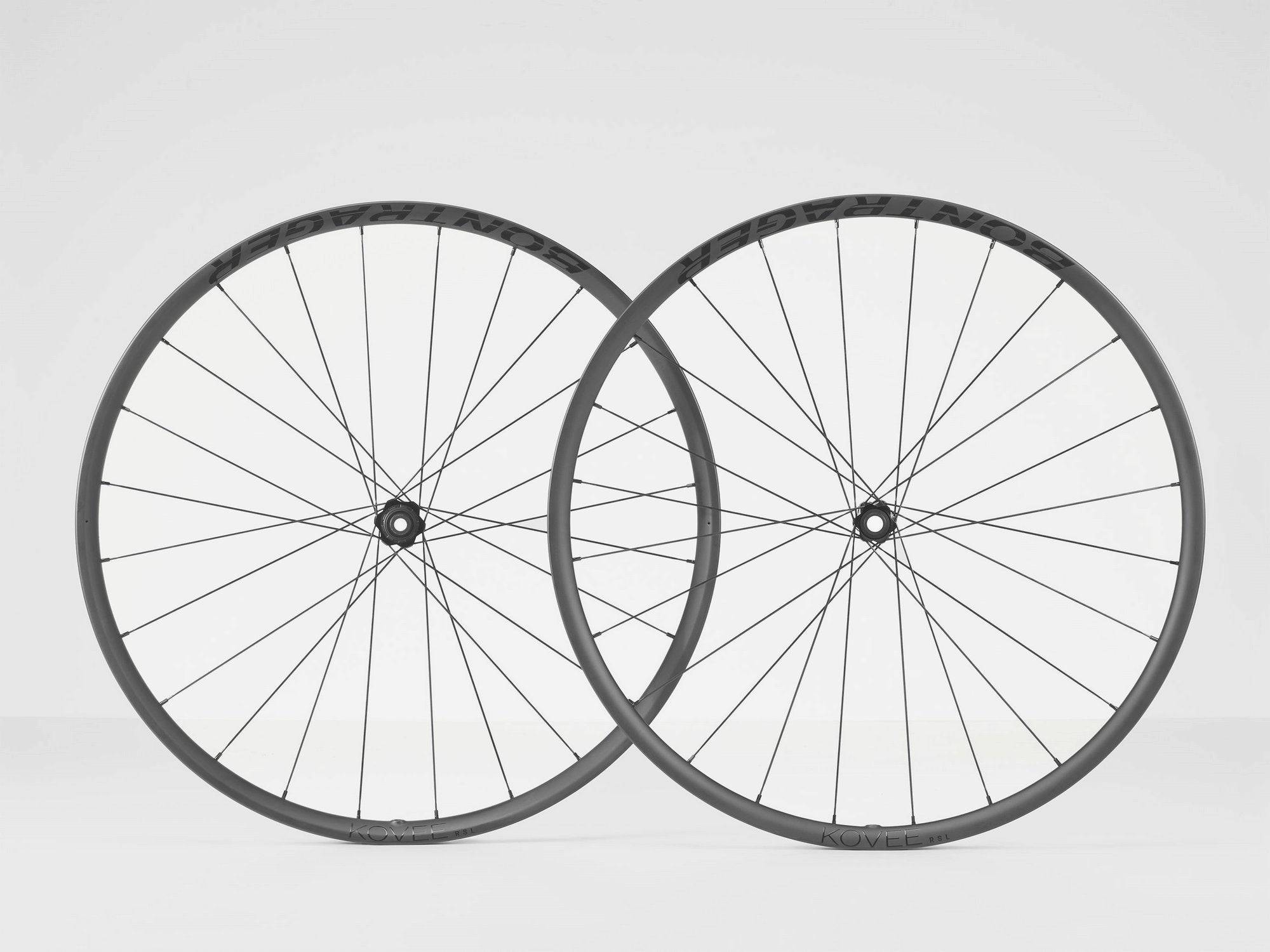 Bontrager Kovee RSL 30 TLR Boost 29 MTB wheel with DT Swiss 240s hubs, showing the lightweight carbon rim and hub details.