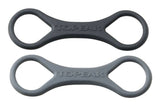 Topeak Whitelite Redlite Aero Race bike light straps in black, securing bike lights with adjustable, durable accessory straps.