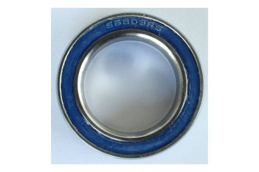 Enduro Bearings 6803 LLB stainless steel sealed cycling bearing, 17x26x5mm, for hubs and bottom brackets, showing the bearing's exterior.