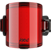 Knog Cobber Mini USB-C rechargeable bike rear light with 40 lumens, waterproof accessories for cycling safety.