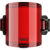 Knog Cobber Mini USB-C rechargeable bike rear light with 40 lumens, waterproof accessories for cycling safety.