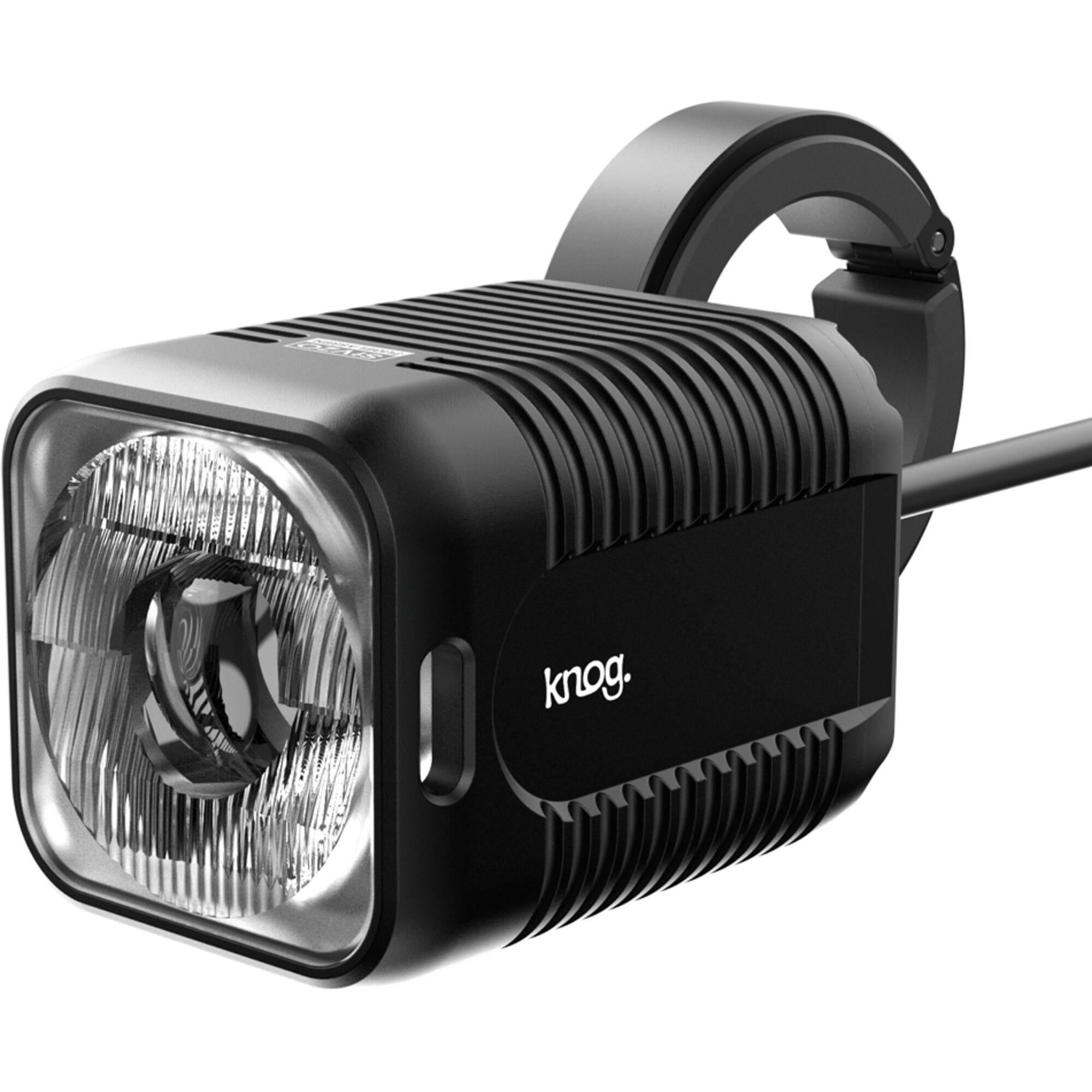 Knog Blinder E 120 StVZO waterproof e-bike front light with 700 lumens, mounted on a bicycle handlebar.