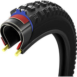 Vittoria Mazza Race MTB tyre with graphene and silica compound showing textured tread pattern and sidewall branding.