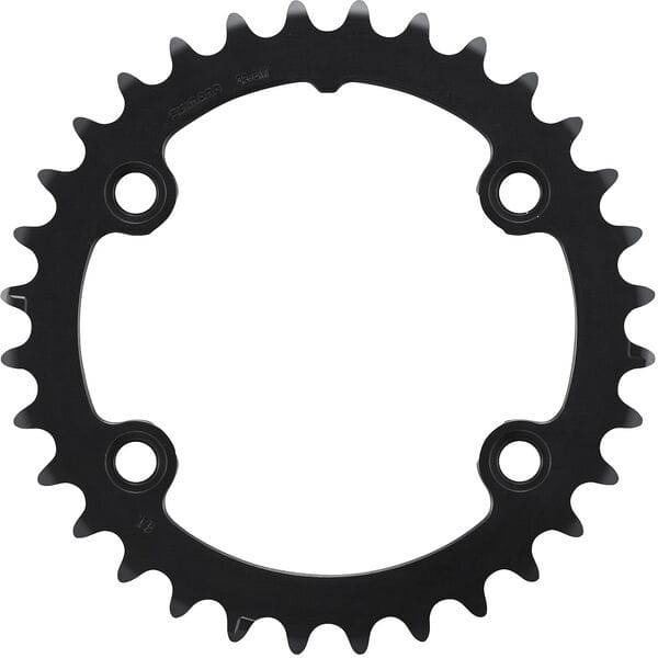 Shimano CUES FC-U8000-2 32T 11-speed double inner chainring for 46-32T crankset, bicycle component, black metal gear.