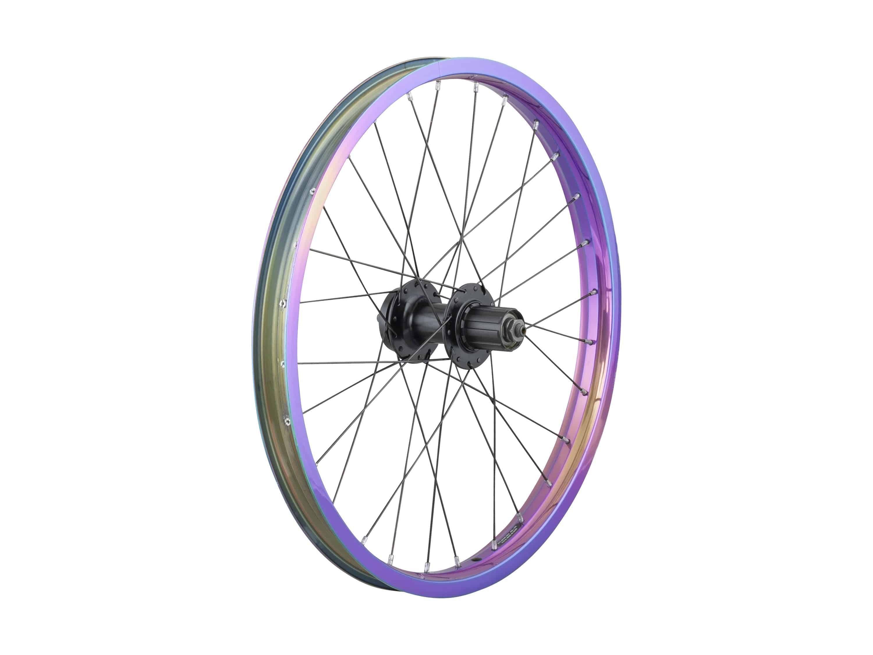Trek 24-inch mountain bike wheel with 6-bolt disc brake mount, quick-release, 28-hole rim for MTB riding.