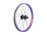 Trek 24-inch mountain bike wheel with 6-bolt disc brake mount, quick-release, 28-hole rim for MTB riding.