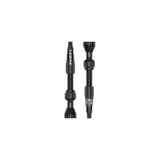 Pair of Lezyne CNC TLR tubeless valves with 44mm Presta valves and core tool for bike wheel tubeless setups.