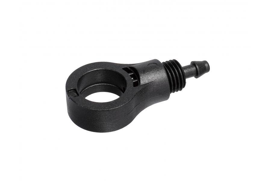 Topeak Hose Connector for JoeBlow Booster Pump, durable plastic accessory with easy installation for bicycle pump compatibility.