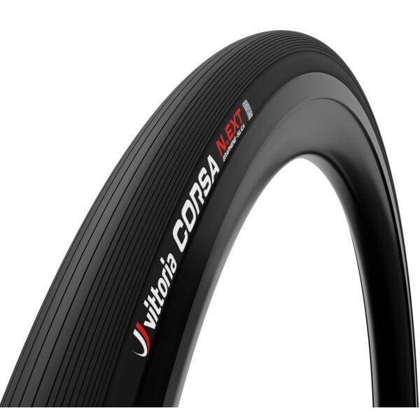 Vittoria Corsa N.EXT 700x29c tubeless ready road tire mounted on a wide G2.0 full black rim, suitable for high-performance road cycling.