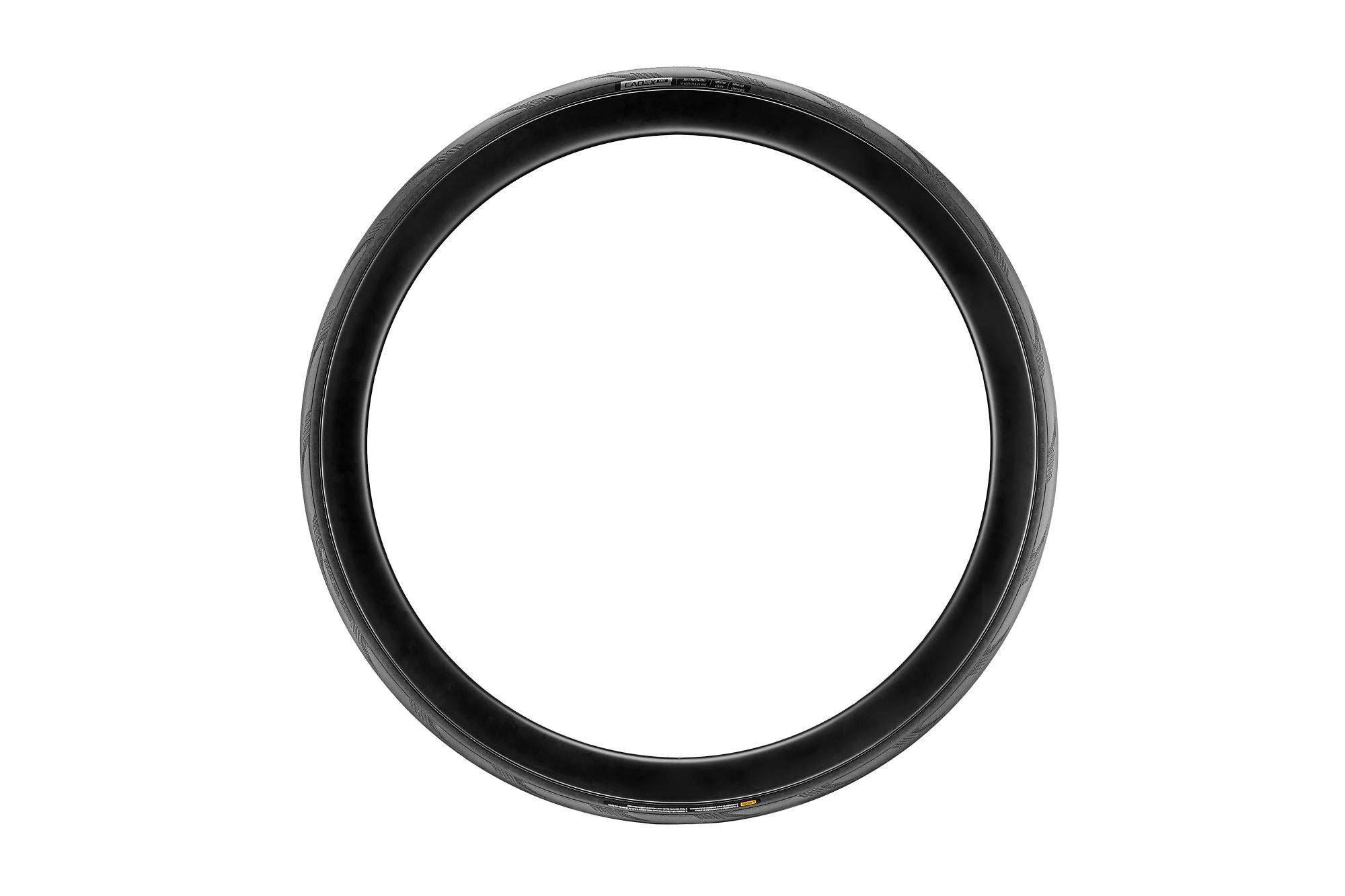 CADEX Race GC tubeless road tyre with high performance grip and durability, shown mounted on a bicycle wheel.