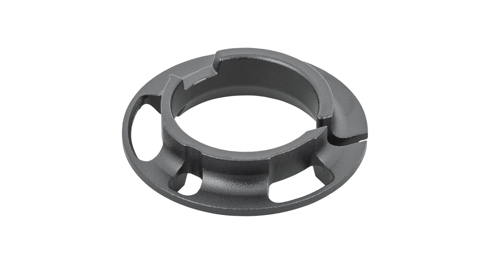 Silver alloy Trek E3 headset split ring for Trek E3 bike frames, component part for bike assembly or repair.