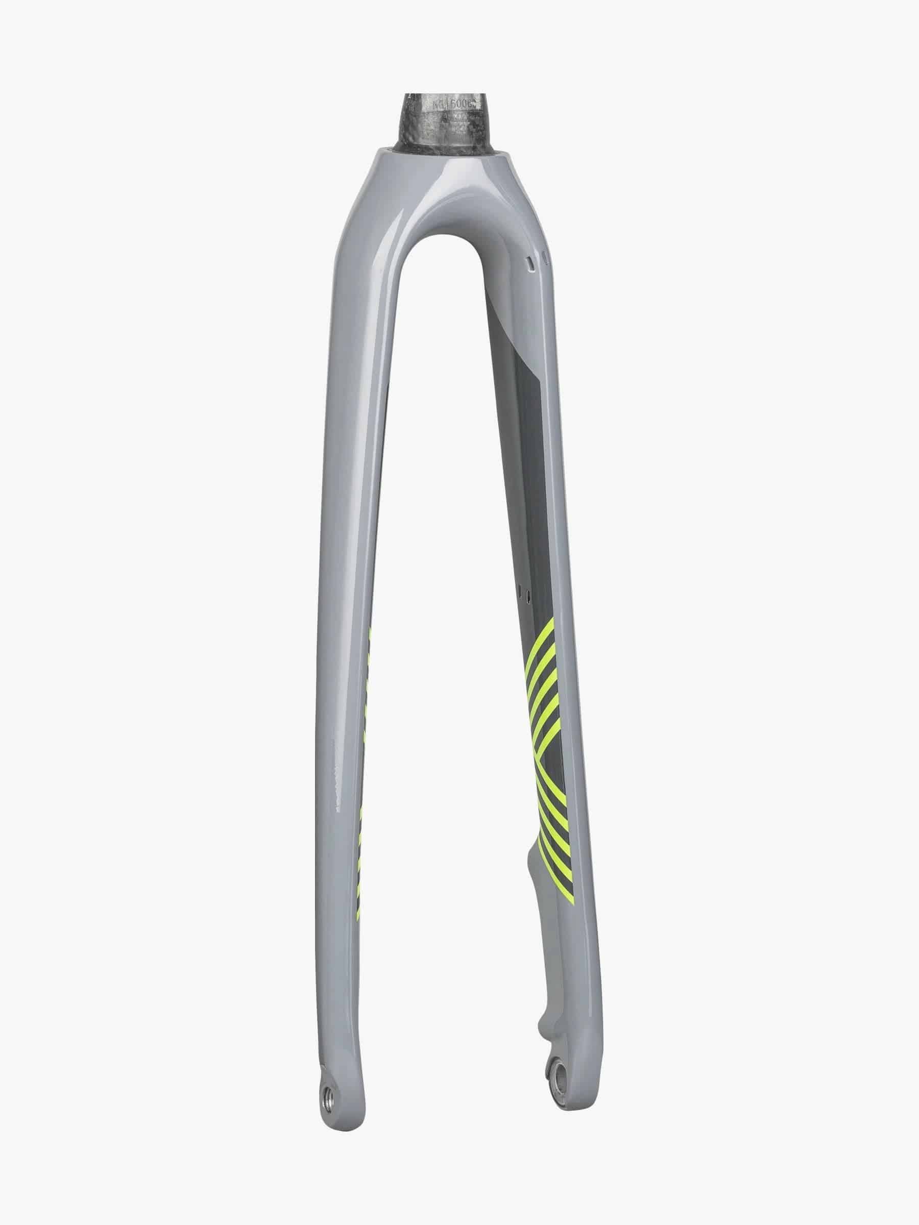 Trek 2018 Crockett Gen 2 700C gravel bike disc fork with flat-mount calipers, black, lightweight component for gravel cycling.