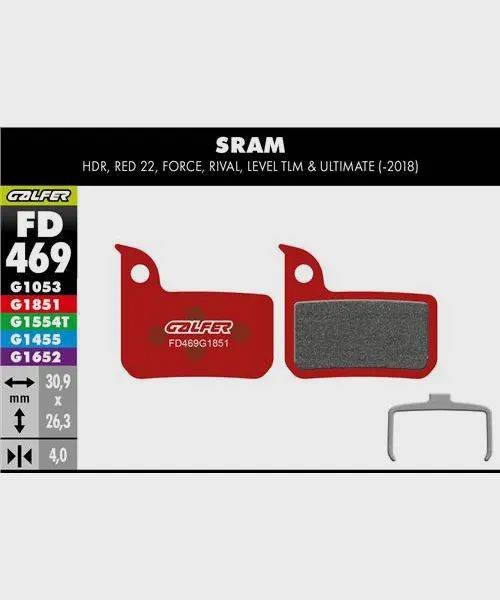 Galfer Advanced Bike Disc Brake Pads for Trail, Enduro, and e-MTB performance, shown mounted on bike brake calipers.