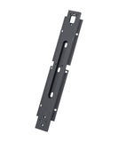 Silver Trek Range Boost Rail Mount Plate for bike accessories, durable and versatile, shown attached to a bike rail.