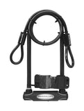 Master Lock U-lock with 1.2m braided steel cable, 11x28x120cm, durable bike security accessories, model 8285