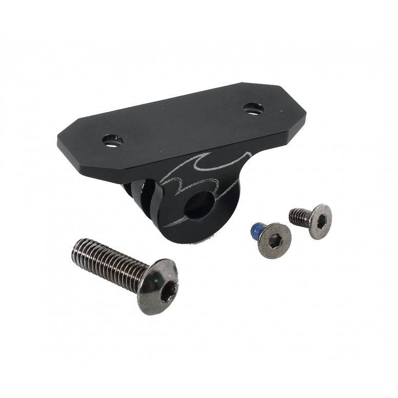 Moon Sport M-04-J saddle rail GoPro joint mount for action cameras, shown attached to a bike saddle rail for secure filming.