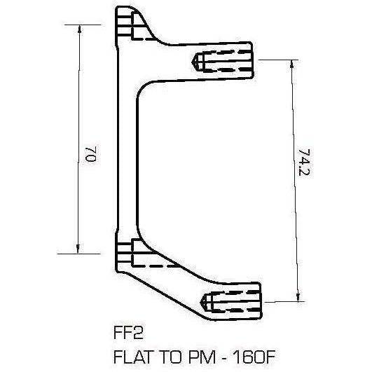 TRP - Adapter FF2 - Flat Mount - 160mm Front | Swinnerton Cycles