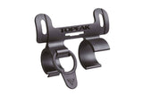 Topeak Roadie DAX/DA/DA-G pump bracket with rubber safety band, black, designed for secure bike pump mounting accessories.