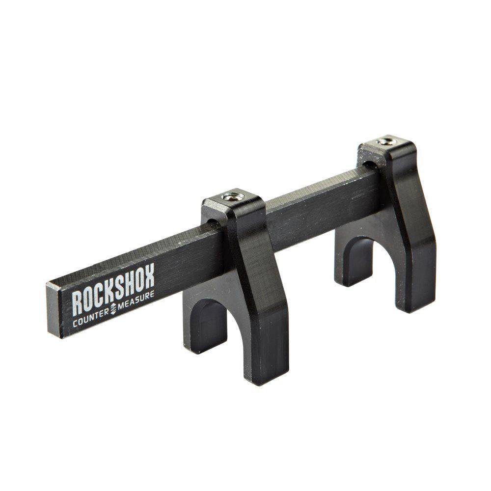 RockShox rear shock spring compressor tool for Super Deluxe, Vivid C1+ and Deluxe Coil B1+ mountain bike shocks, workshop use.