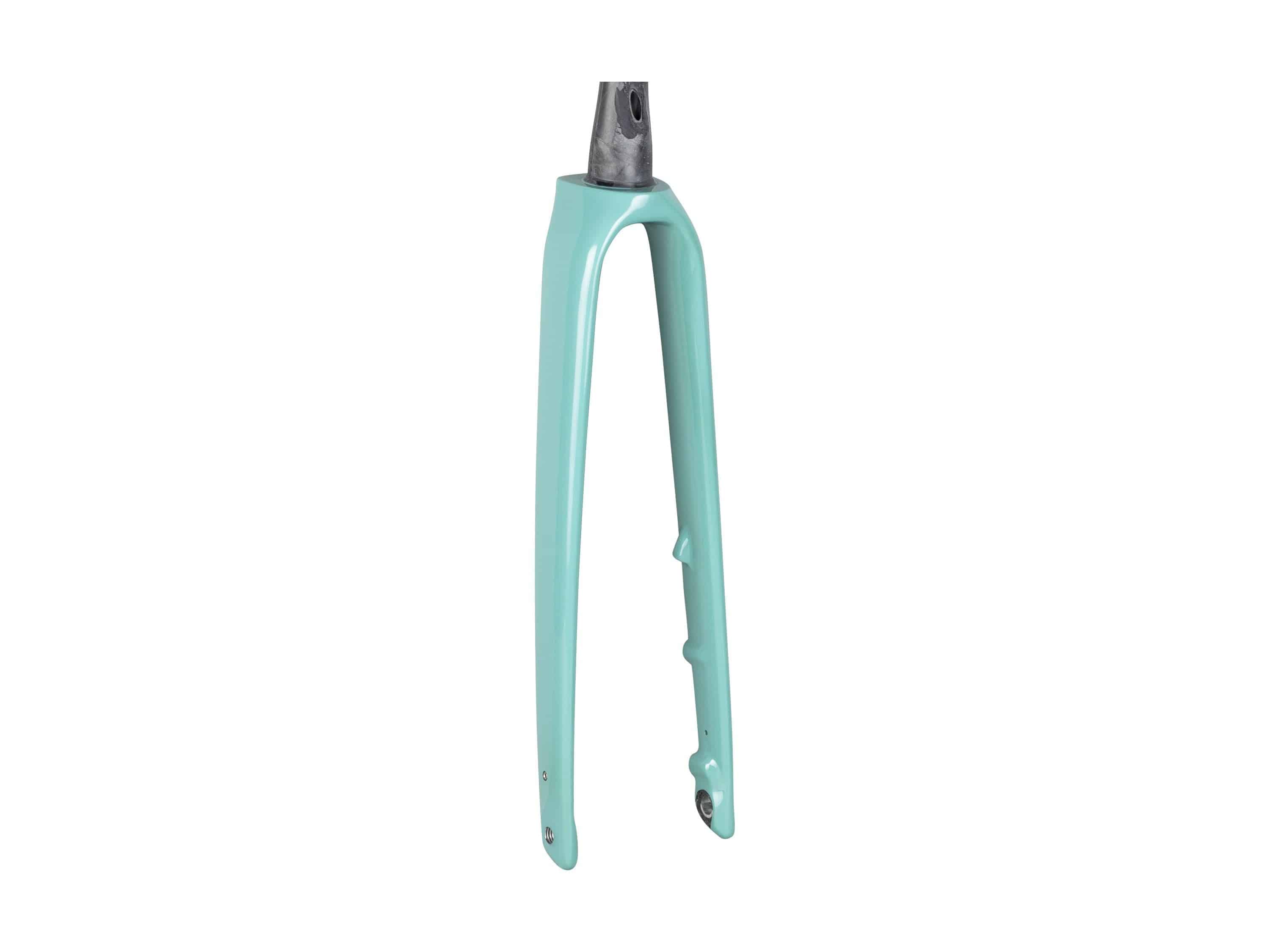 Trek Domane SL 5 road bike forks, lightweight components with precise steering and stability for Trek road bikes.