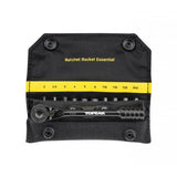 Topeak Ratchet Rocket Essential Black bike multi-tool with 10 hardened steel bits, compact workshop tool for cycling repairs