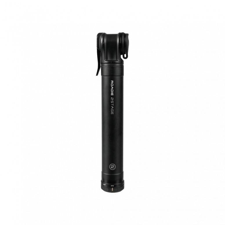 Topeak Roadie 2Stage Digital Bike Pump with SmartHead for road and MTB tires, showing the pump and digital gauge