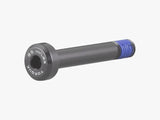 Trek aluminum shock mount fastener for full-suspension bike frame components, showing the sturdy metal part and mounting details.