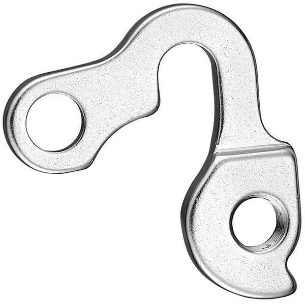 M Part gear hanger for bikes, durable replacement component compatible with various bike brands, shown in black against a plain background.