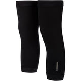 Madison DTE Isoler thermal knee warmers with water-repellent coating, designed for outdoor winter activities, in black fabric.