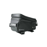 SKS Explorer Smart Toptube Pack 1.35L with detachable phone pocket and touchscreen access mounted on a bicycle frame.