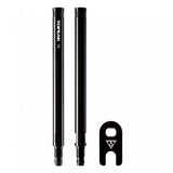 Topeak 70mm Presta valve extender with valve tool in black, designed for bike pump compatibility and easy inflation access.