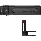 Knog Blinder Pro 600 front cycling light and Plus rear light set with adjustable straps for enhanced visibility and safety.
