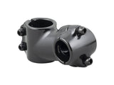 Bontrager 1-1/8 inch clamp bike stem with 25.4mm diameter, 15-degree angle, 60mm length, in black for bike components.