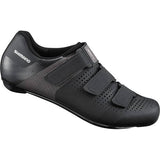 Shimano RC1W SPD-SL women's road cycling shoes with sleek design, road cleat compatibility, and breathable synthetic upper.