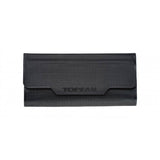 Topeak waterproof drywallet for phones and essentials in black, showing a sleek, compact accessory with secure closure.