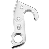 M Part Canyon Silver Anodised Bike Frame Protector gear hanger mounted on a bicycle frame, showcasing durable component for bike protection.