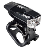 Infini Mini-Lava rechargeable USB bike front light with 50 lumens, compact LED accessory for enhanced visibility during rides.