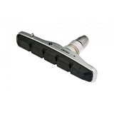 Pair of SwissStop RX Plus full black V-brake pads with black compound, designed for bicycle braking components.