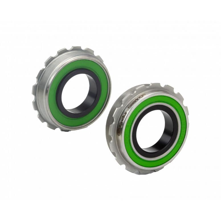 Enduro Bearings Maxhit T47 asymmetrical bottom bracket with integrated bearings and seals for bicycle component installation.