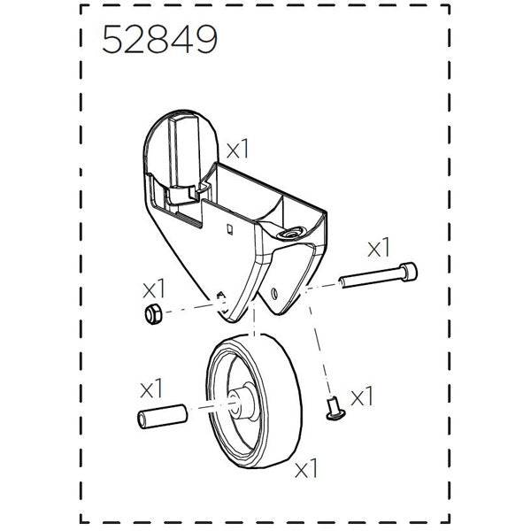 Thule 52849 Transport wheel EasyFold XT Right | Swinnerton Cycles