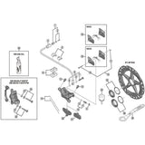 Shimano Spares BR-M985 pad axle and snap ring | Swinnerton Cycles
